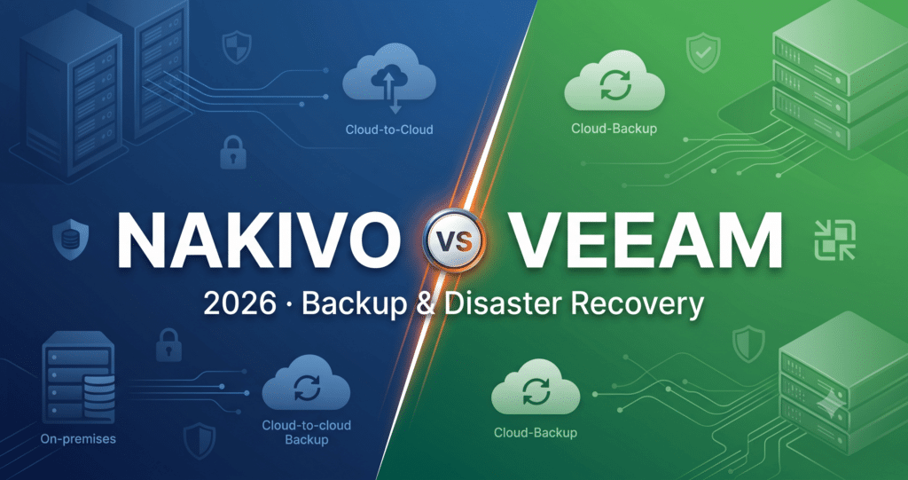 A practical 2026 comparison of NAKIVO and Veeam for backup, replication and ransomware recovery — and how businesses in Gujarat can choose and deploy the right one with the right partner.